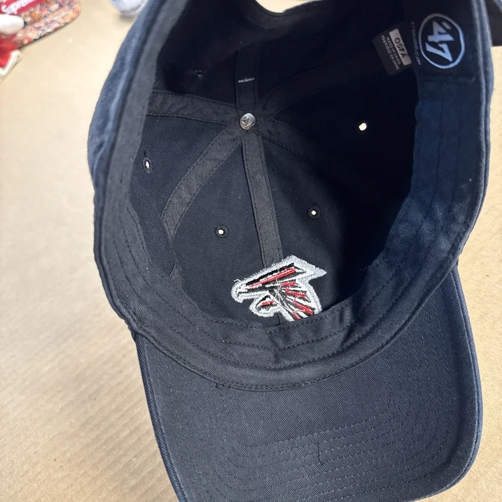 Atlanta Falcons NFL Black 47 Brand Clean Up Relaxed Fit Strapback Adjustable Hat